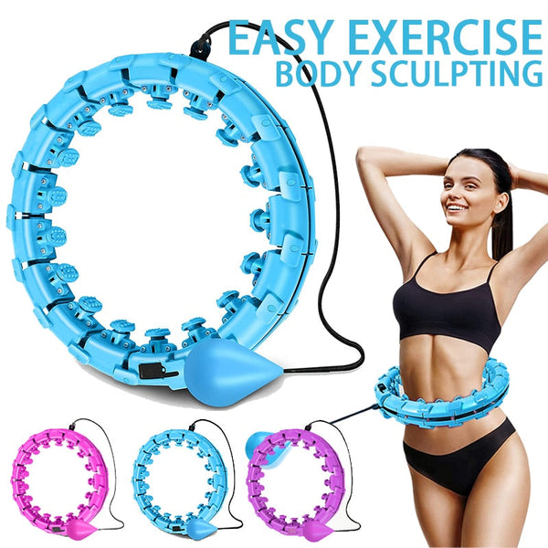 Smart Weighted Hoop for Adult Weight Loss & Fitness"